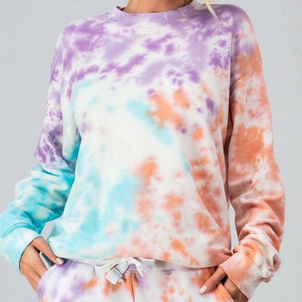 Coming Soon New Cozy Tie Dye Lounge Sweatshirt - Picture 5 of 6
